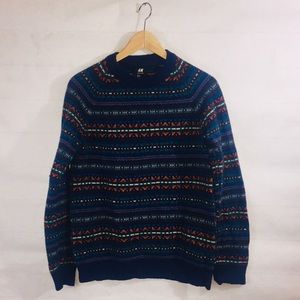 WOOL BLEND PATTERN SWEATER